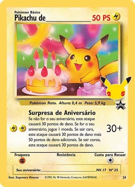 Carta Pikachu de _____ (24_A)