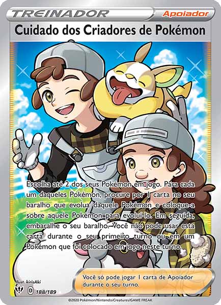 Carta Pokémon Breeder's Nurturing (188 / 189)
