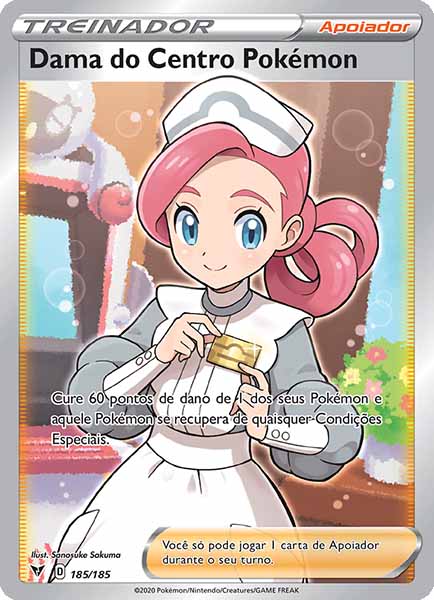 Carta Pokémon Center Lady (185 / 185)