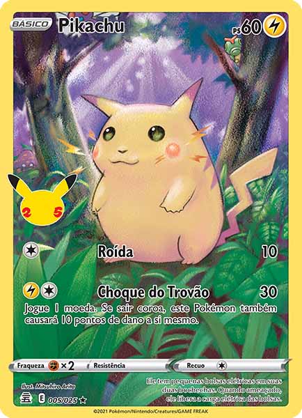 Carta Pikachu (5 / 25)