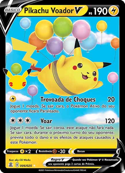 Carta Pikachu Voador-V (6 / 25)