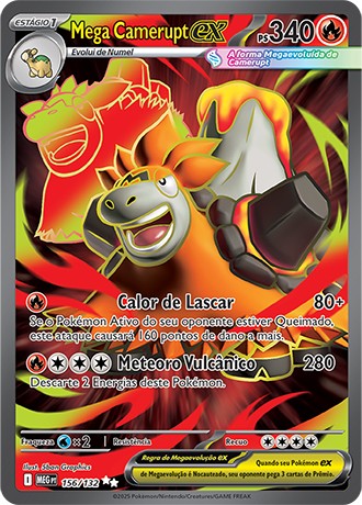 Carta Mega Camerupt ex (156 / 132)