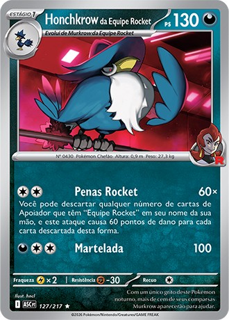 127 / 217 - Honchkrow da Equipe Rocket