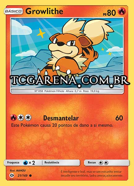 Carta Growlithe (21 / 149)