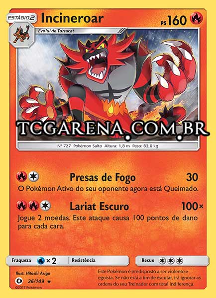 Carta Incineroar (26 / 149)