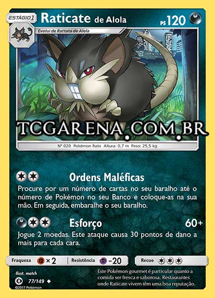 Carta Alolan Raticate (77 / 149)