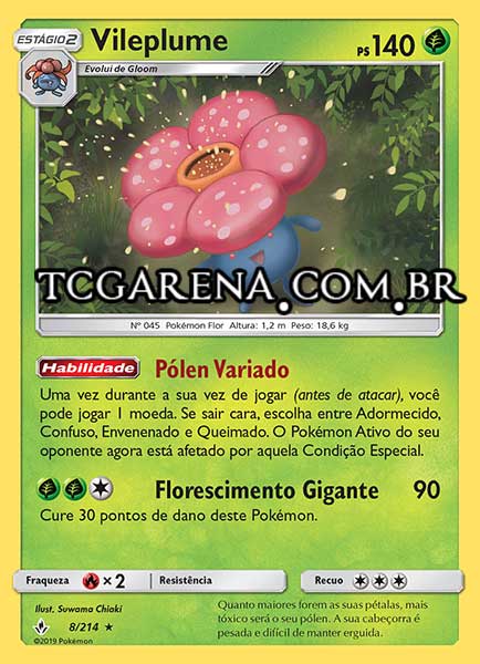 Carta Vileplume (8 / 214)