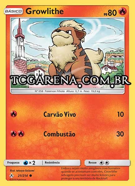 Carta Growlithe (21 / 214)