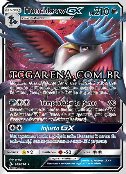 Carta Honchkrow-GX (109 / 214)