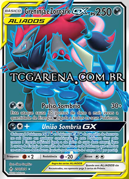 Carta Greninja & Zoroark-GX (200 / 214)