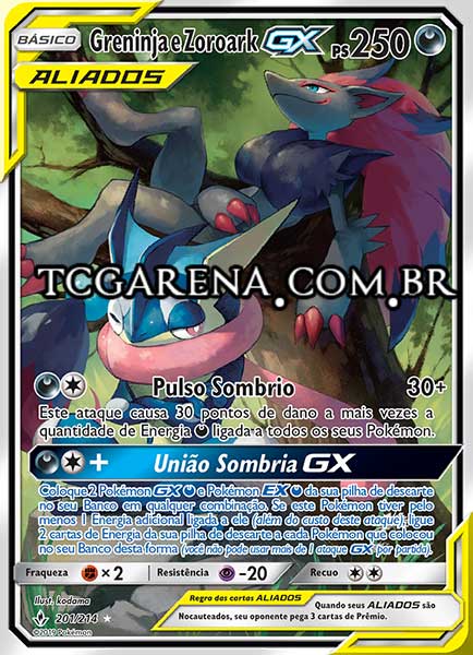 Carta Greninja & Zoroark-GX (201 / 214)