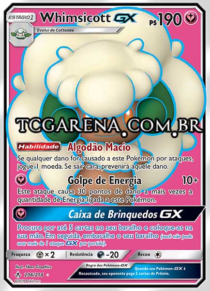 Carta Whimsicott-GX (206 / 214)