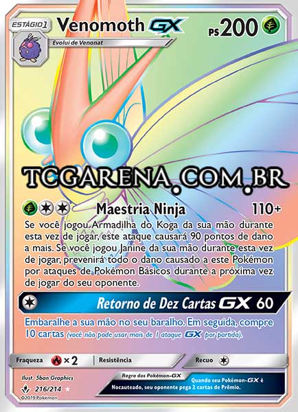 Carta Venomoth-GX (216 / 214)