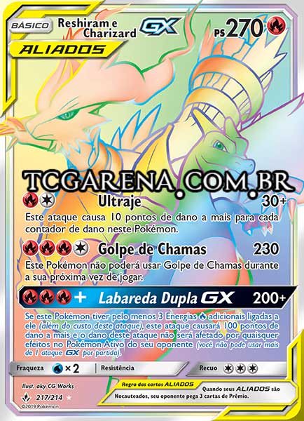 Carta Reshiram & Charizard-GX (217 / 214)