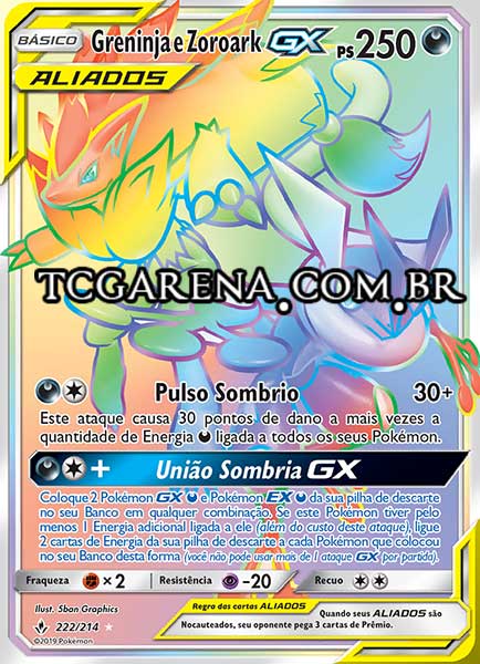 Carta Greninja & Zoroark-GX (222 / 214)