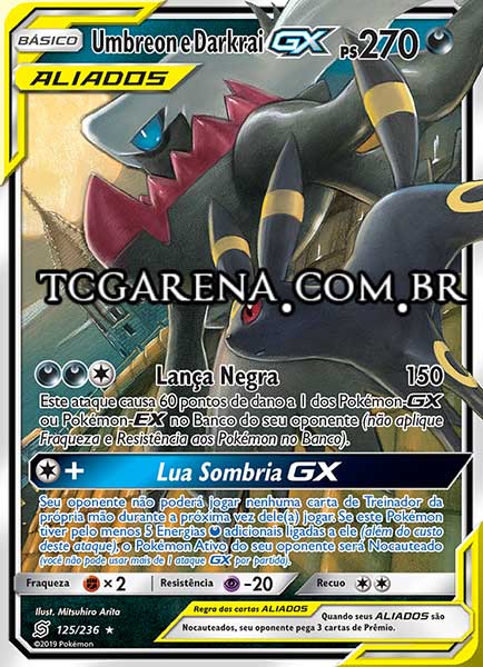 Carta Umbreon & Darkrai-GX (125 / 236)