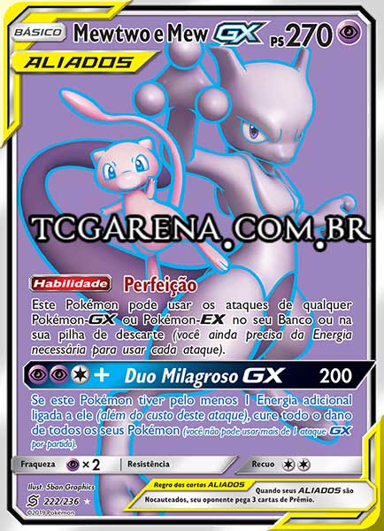 Carta Mewtwo & Mew-GX (222 / 236)