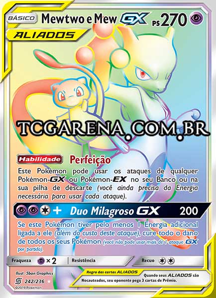 Carta Mewtwo & Mew-GX (242 / 236)