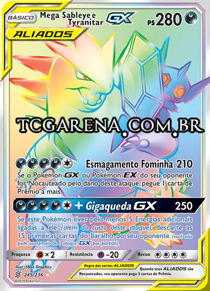 Carta Mega Sableye & Tyranitar-GX (245 / 236)