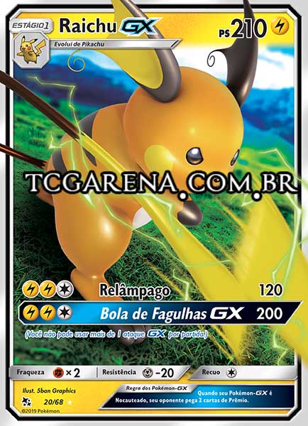 Carta Raichu-GX (20 / 68)