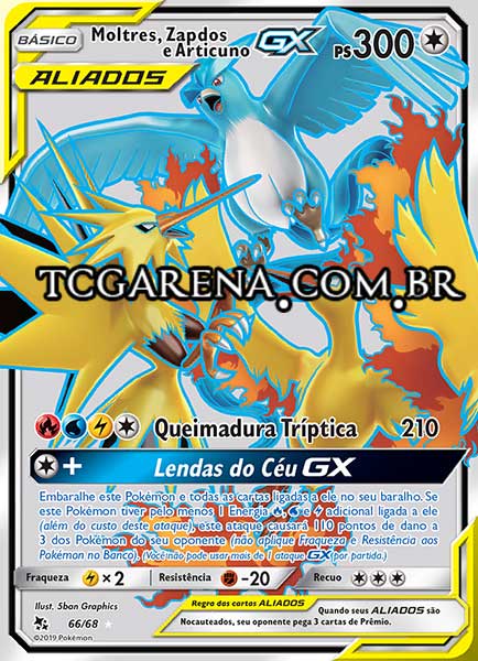 Carta Moltres & Zapdos & Articuno-GX (66 / 68)