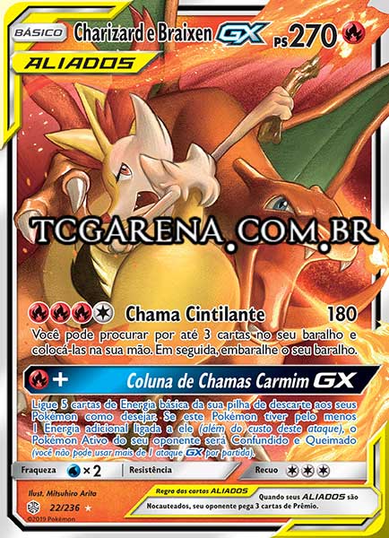 Carta Charizard & Braixen-GX (22 / 236)