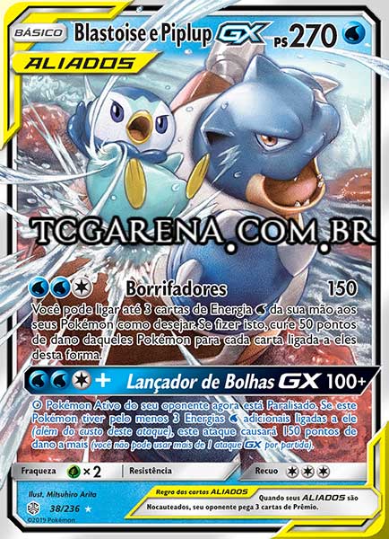 Carta Blastoise & Piplup-GX (38 / 236)