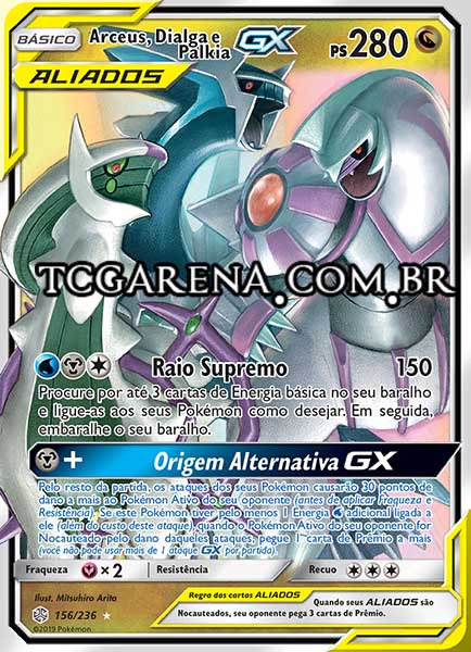 Carta Arceus & Dialga & Palkia-GX (156 / 236)