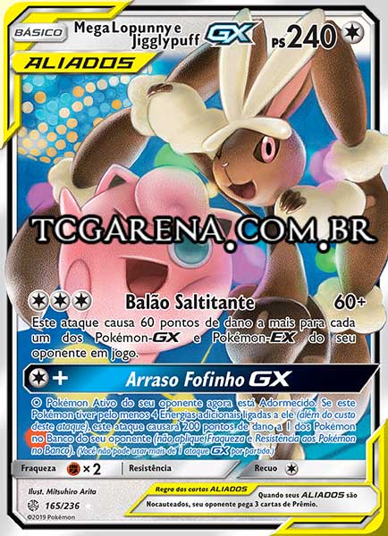 Carta Mega Lopunny & Jigglypuff-GX (165 / 236)