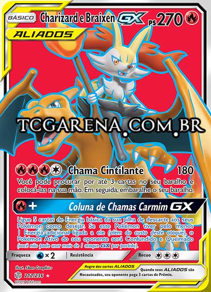 Carta Charizard & Braixen-GX (212 / 236)