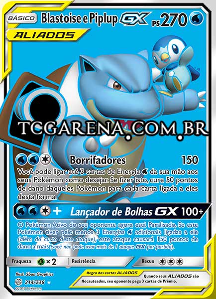 Carta Blastoise & Piplup-GX (214 / 236)