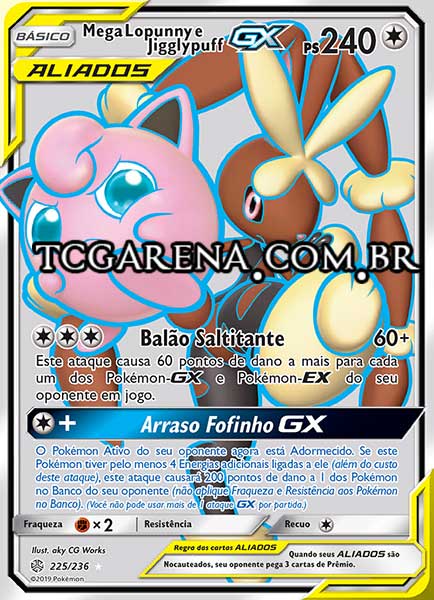 Carta Mega Lopunny & Jigglypuff-GX (225 / 236)