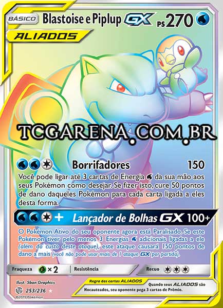 Carta Blastoise & Piplup-GX (253 / 236)