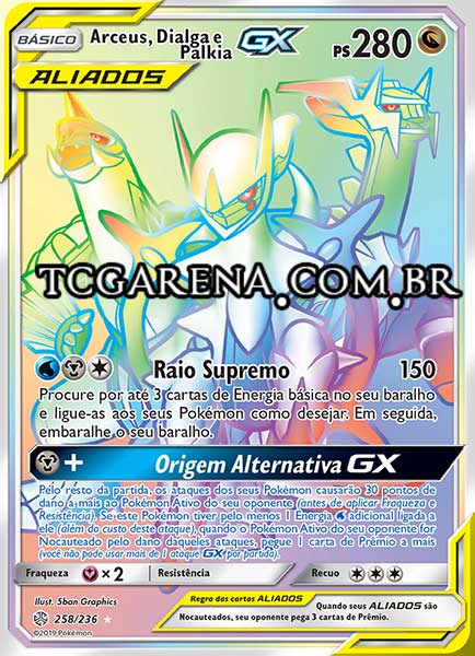 Carta Arceus & Dialga & Palkia-GX (258 / 236)