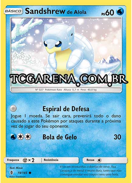 Carta Alolan Sandshrew (19 / 145)