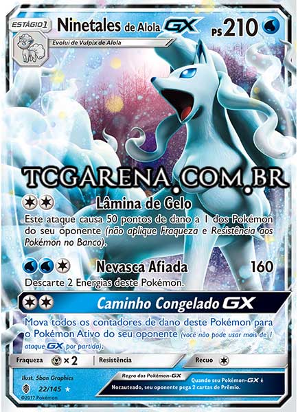 Carta Alolan Ninetales-GX (22 / 145)