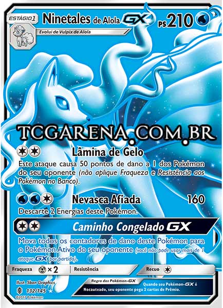 Carta Alolan Ninetales-GX (132 / 145)