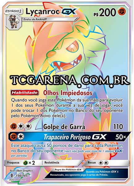 Carta Lycanroc-GX (156 / 145)