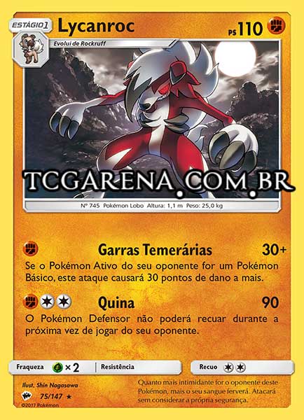 Carta Lycanroc (75 / 147)