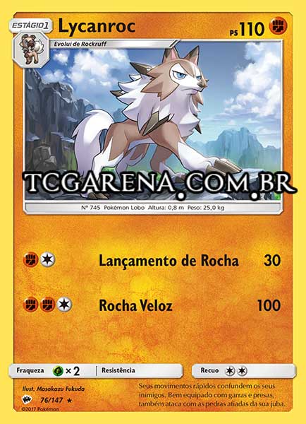 Carta Lycanroc (76 / 147)