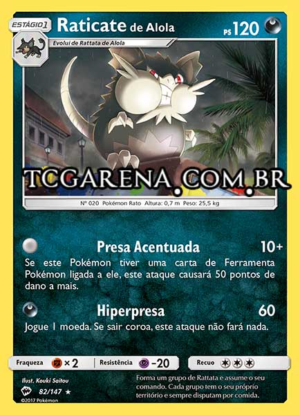 Carta Alolan Raticate (82 / 147)