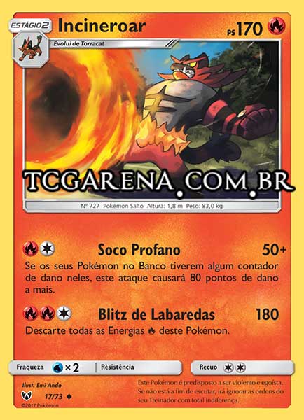 Carta Incineroar (17 / 73)