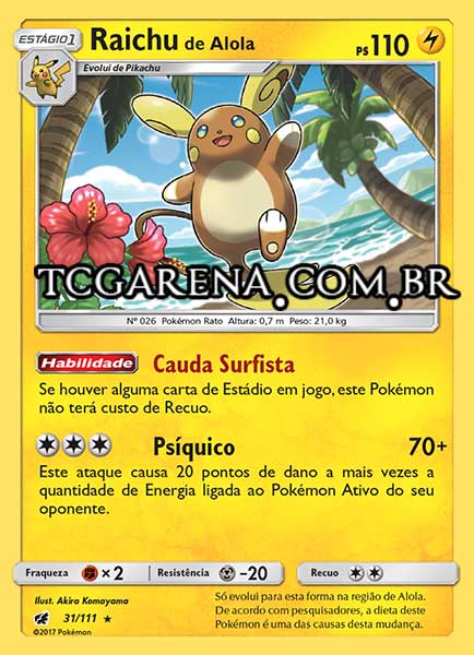 Carta Alolan Raichu (31 / 111)