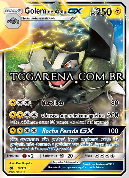 Carta Alolan Golem-GX (34 / 111)