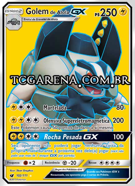 Carta Alolan Golem-GX (102 / 111)