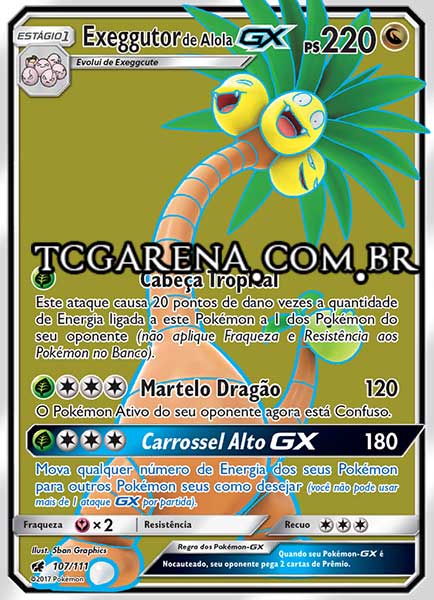 Carta Alolan Exeggutor-GX (107 / 111)