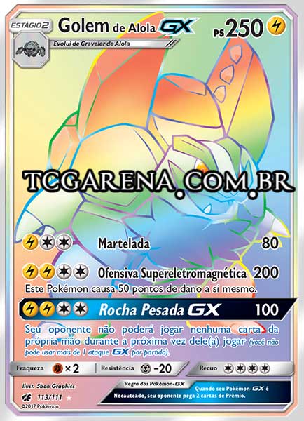 Carta Alolan Golem-GX (113 / 111)