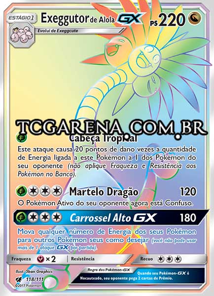 Carta Alolan Exeggutor-GX (118 / 111)