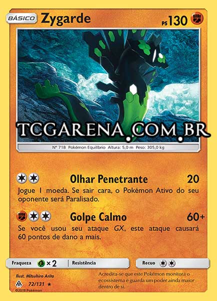 Carta Zygarde (72 / 131)