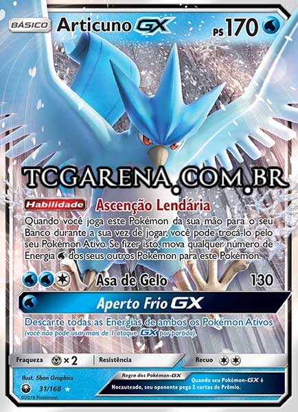 Carta Articuno-GX (31 / 168)